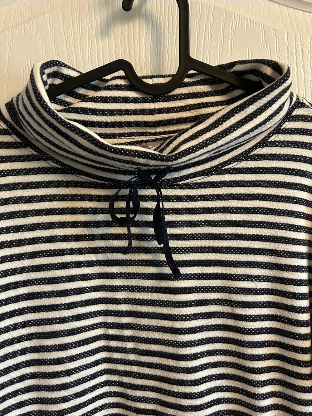 Talbots Black and White Striped Cowl Neck Sweater - Picture 3 of 5